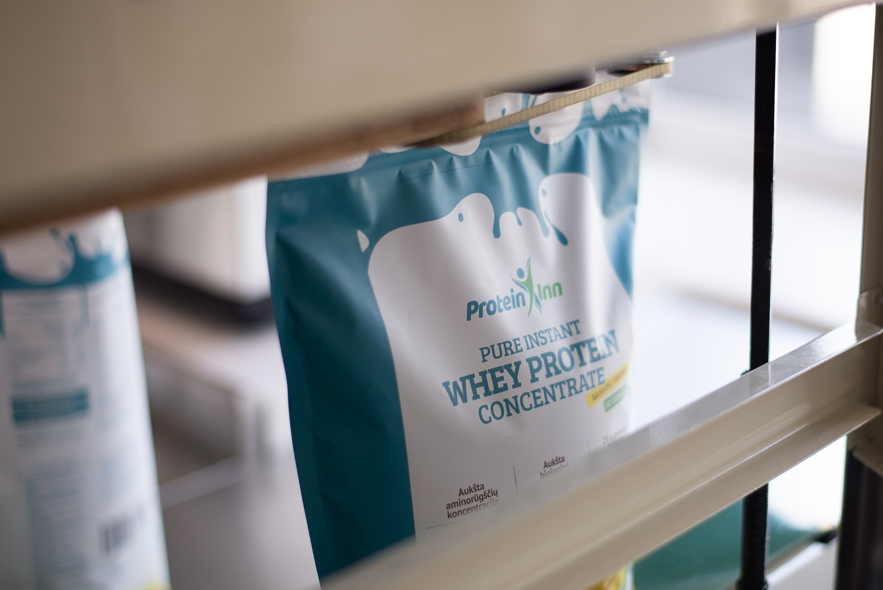 Powder product filled into a stand-up doypack pouch