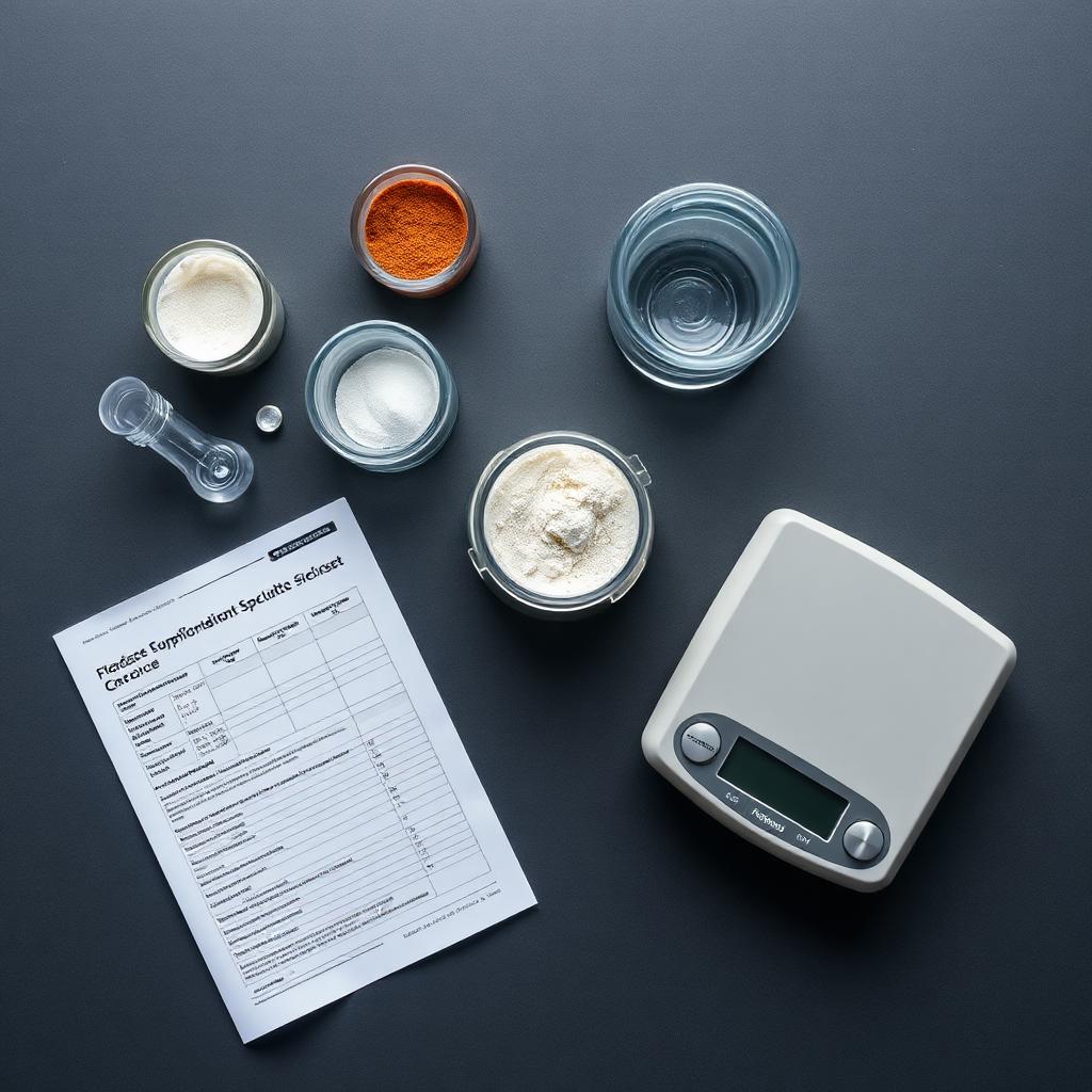 Food supplement formula development documentation